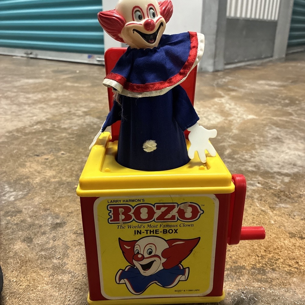 Vintage Bozo the Clown Jack in the Box 1986 RARE